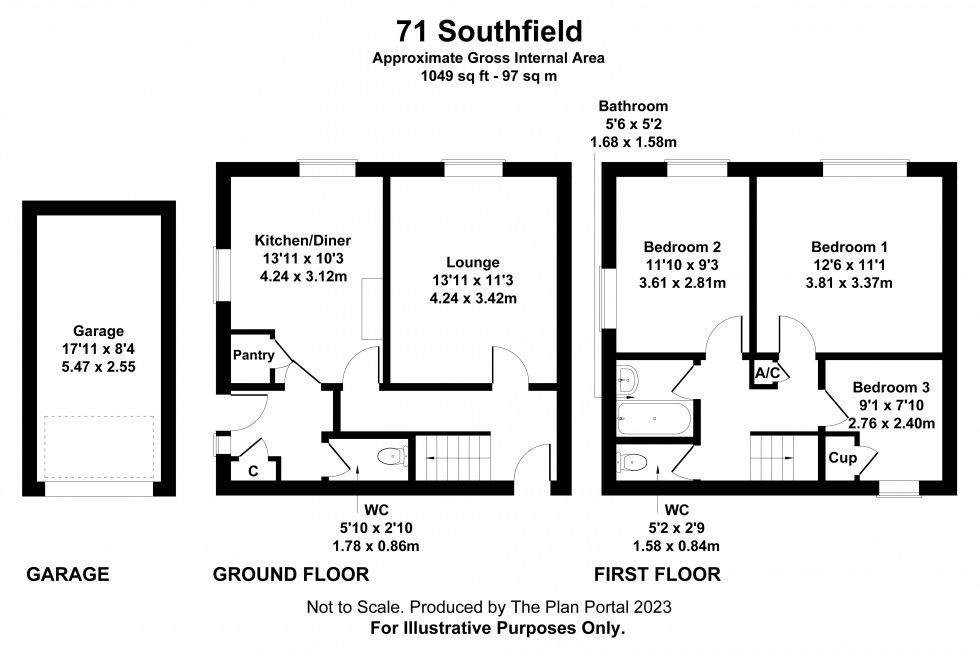 Floorplan for Southfields, Letchworth Garden City, Hertfordshire