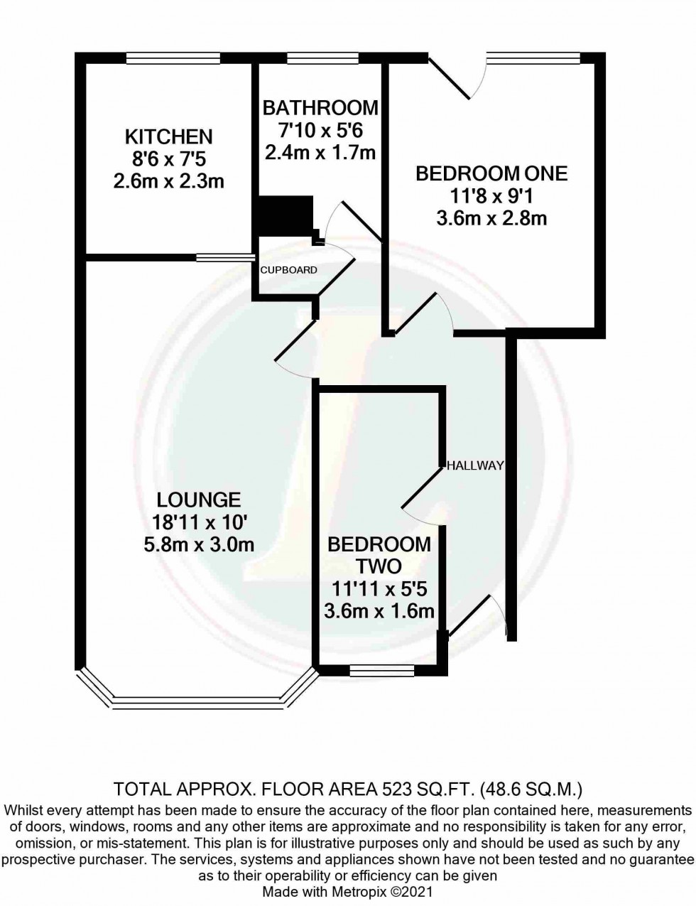 Floorplan for Bidwell Close, Letchworth Garden City, Hertfordshire
