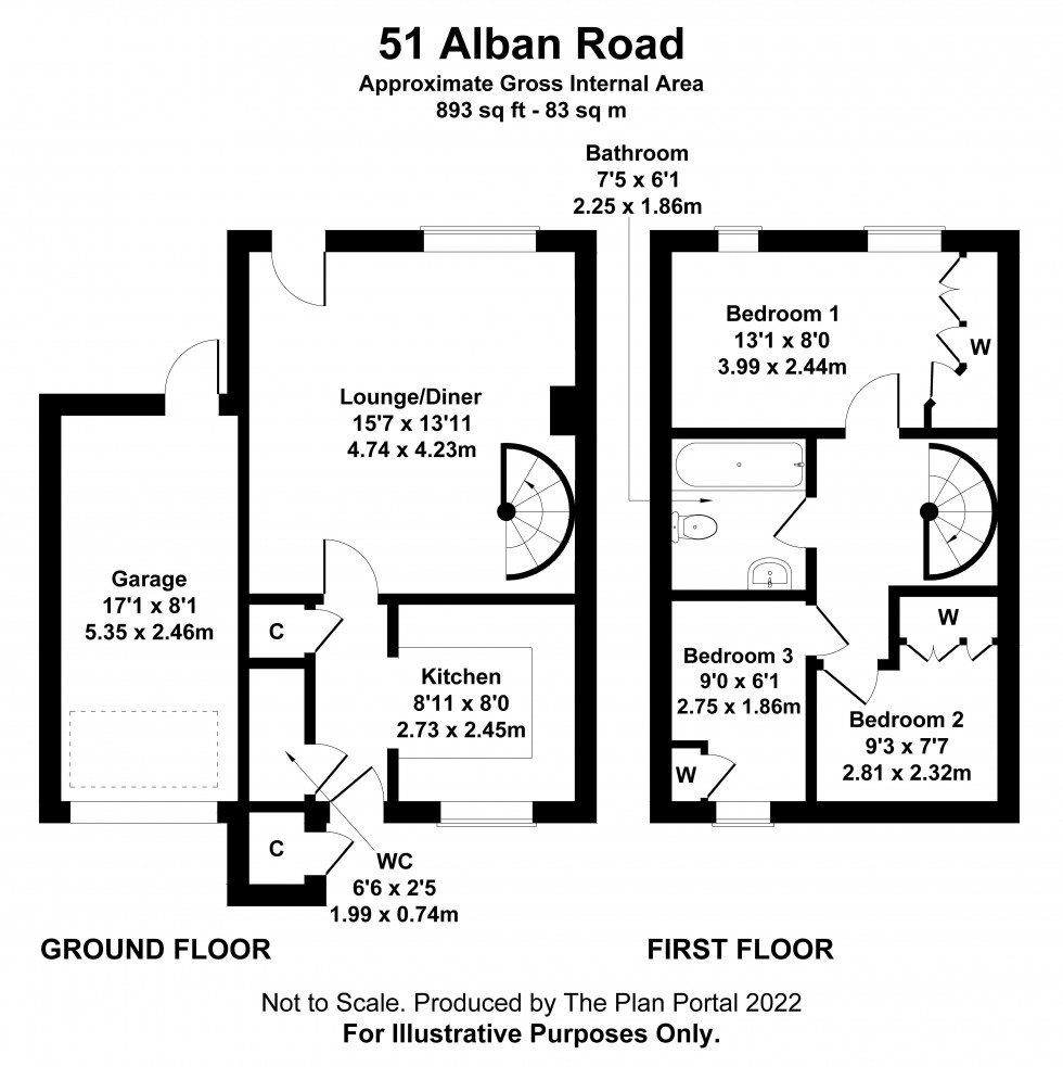 Floorplan for Alban Road, Letchworth Garden City, Hertfordshire