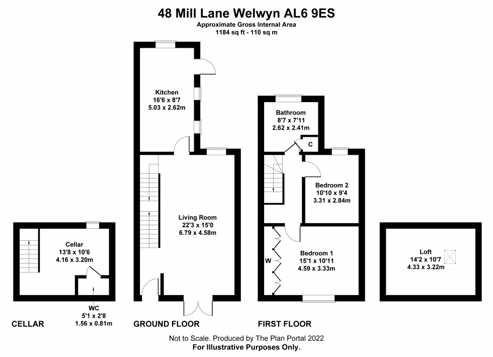 Floorplan for Mill Lane, Welwyn, Hertfordshire