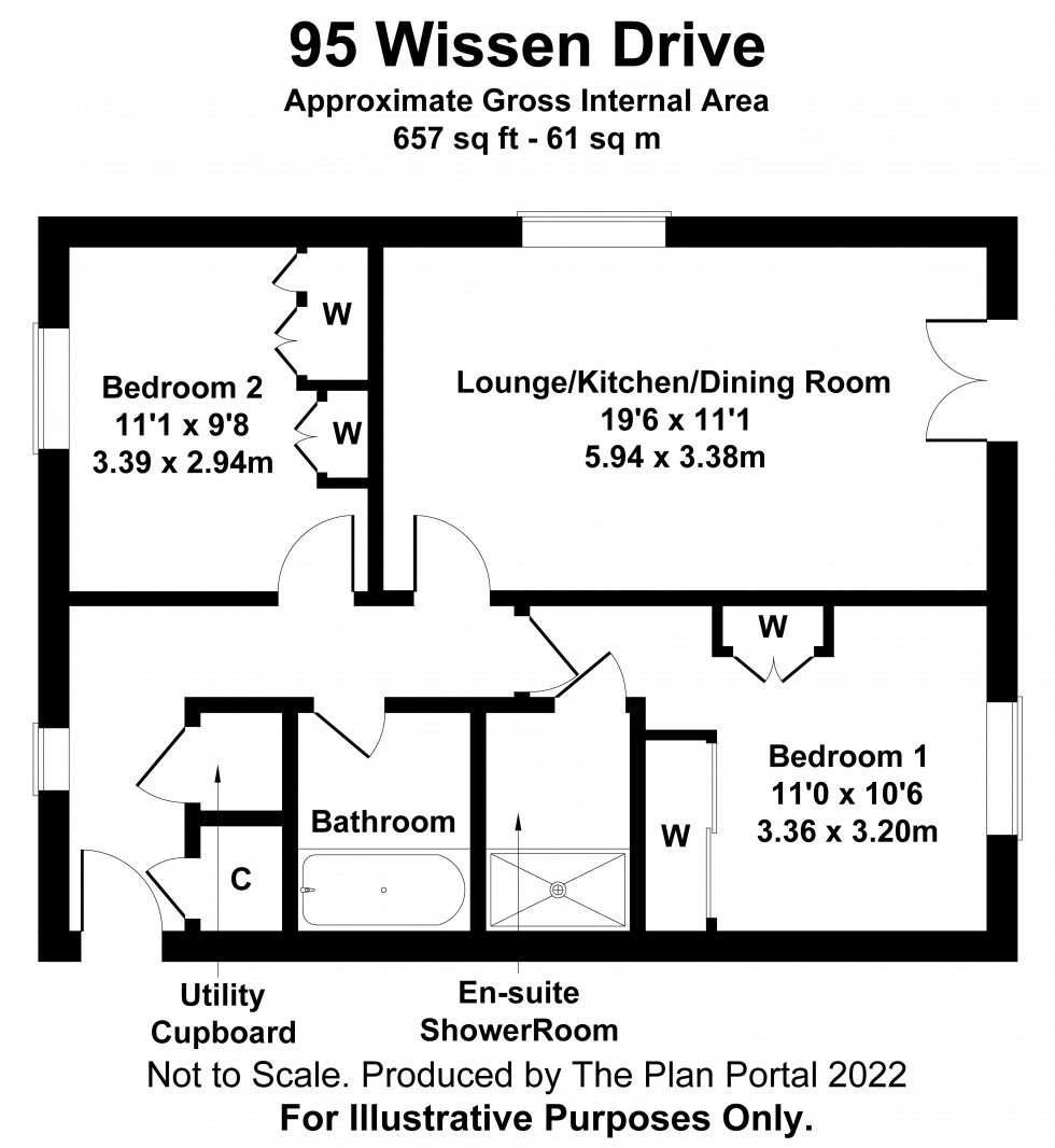 Floorplan for Wissen Drive, Letchworth Garden City, Hertfordshire