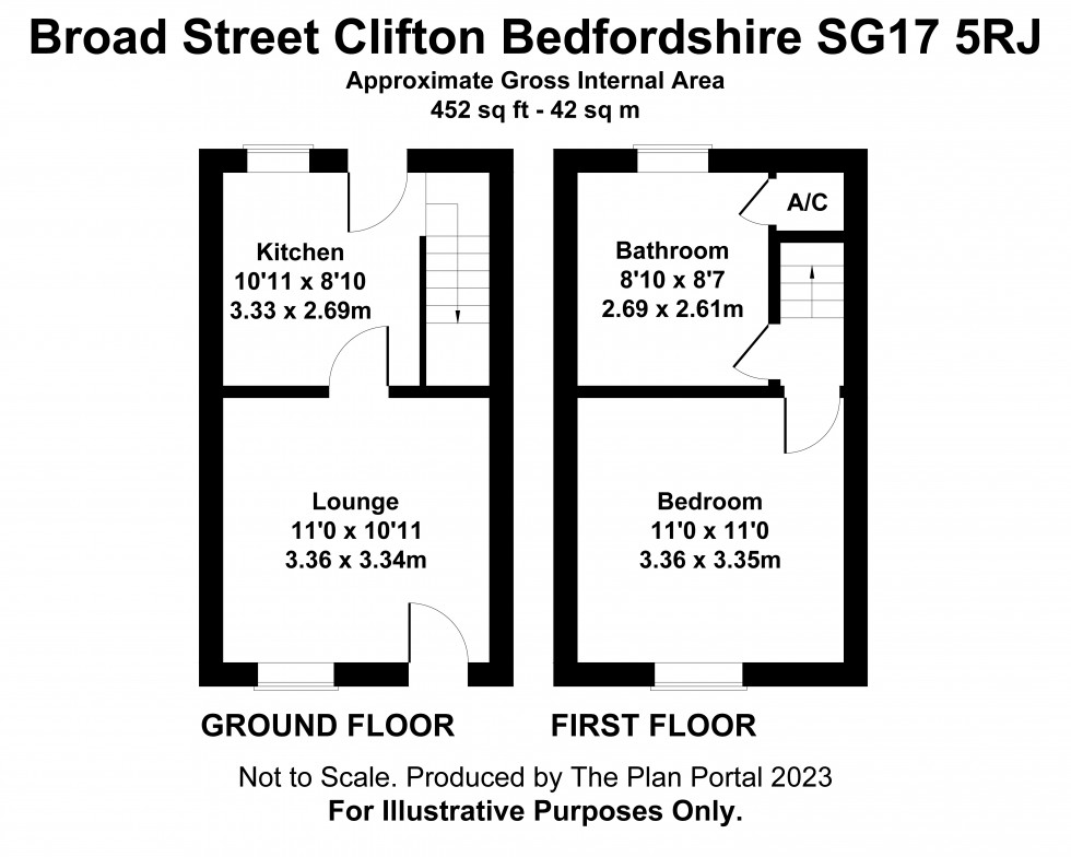 Floorplan for Clifton, Shefford, Bedfordshire