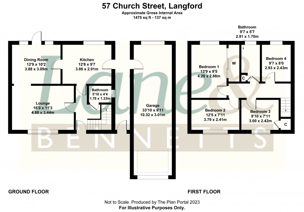 Floorplan for Langford, Bedfordshire