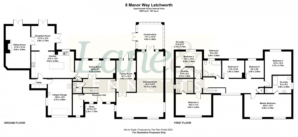 Floorplan for Manor Way, Letchworth Garden City, Hertfordshire