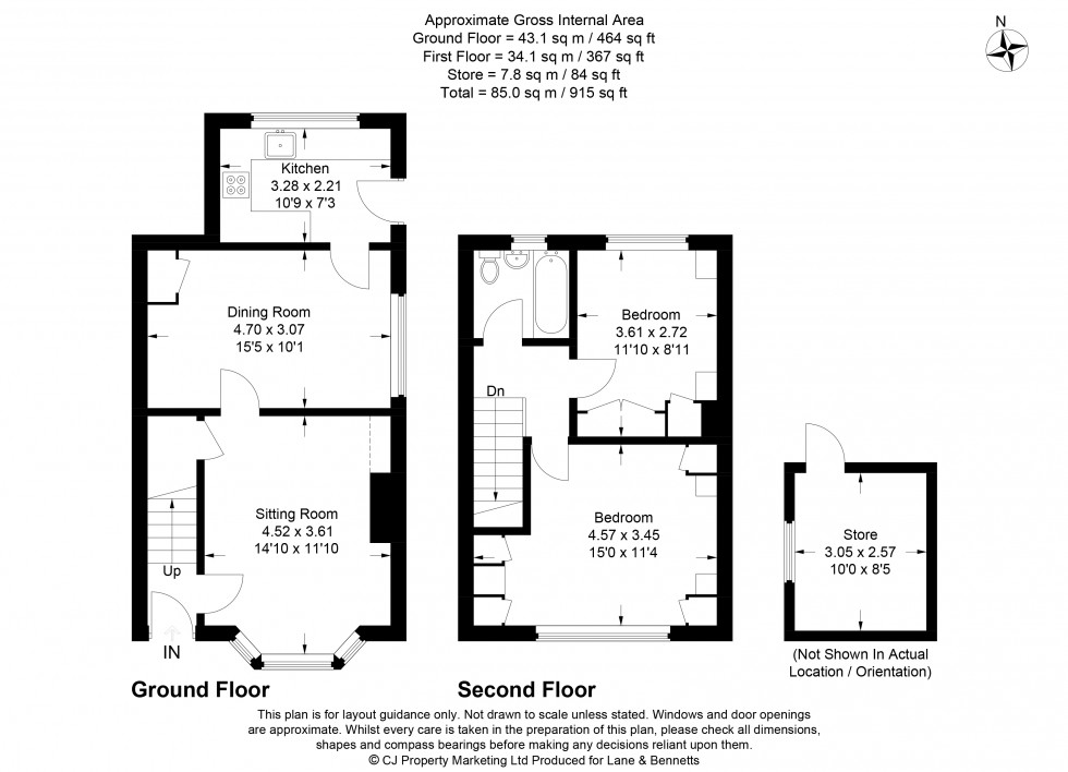 Floorplan for Carters Close, Arlesey, Bedfordshire