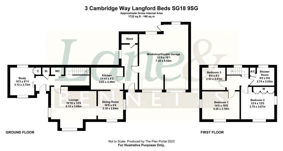 Floorplan for Langford, Biggleswade, Bedfordshire