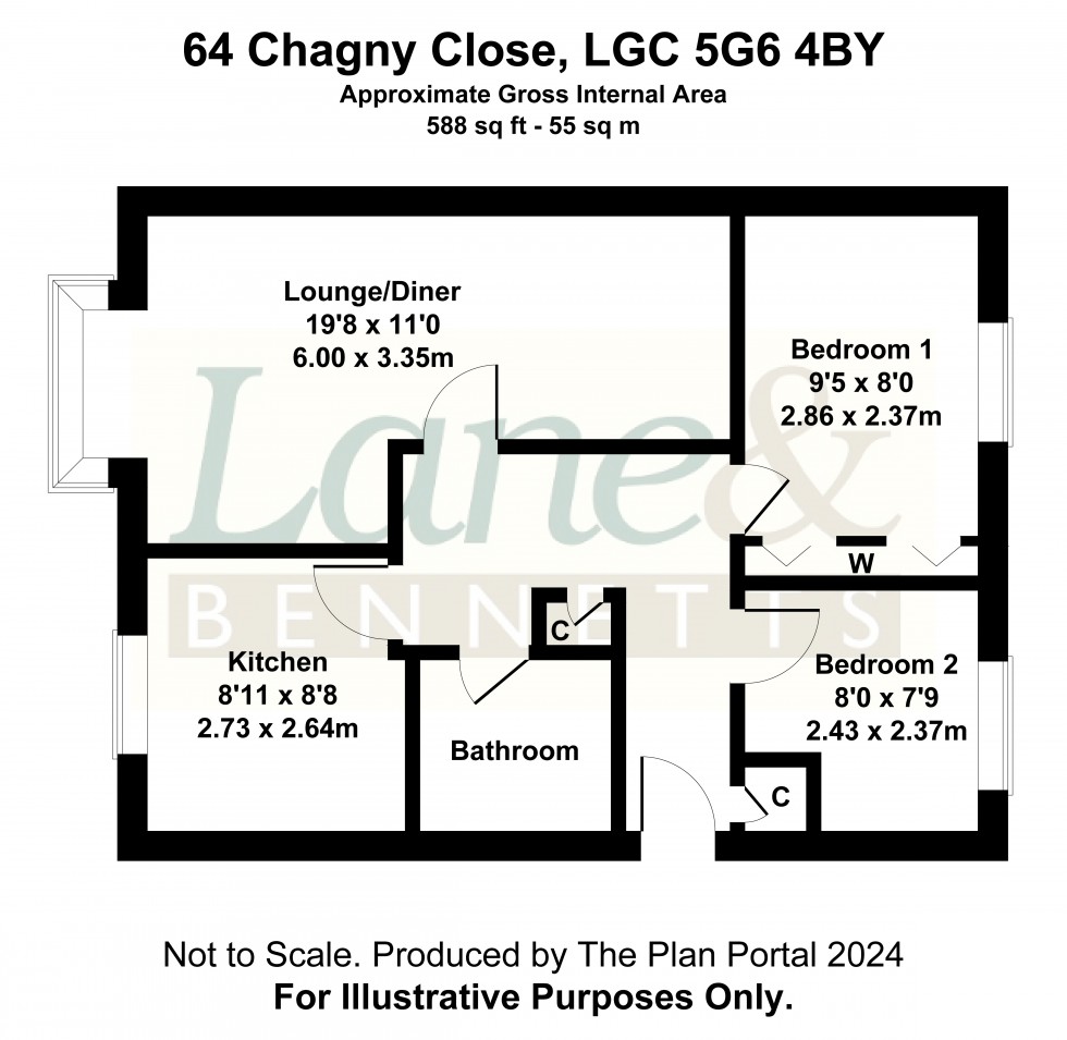 Floorplan for Chagny Close, LETCHWORTH GARDEN CITY, Hertfordshire